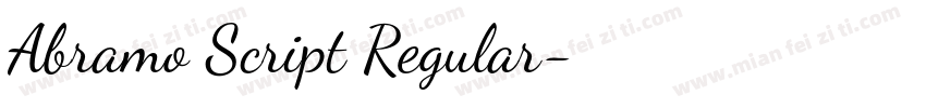 Abramo Script Regular字体转换